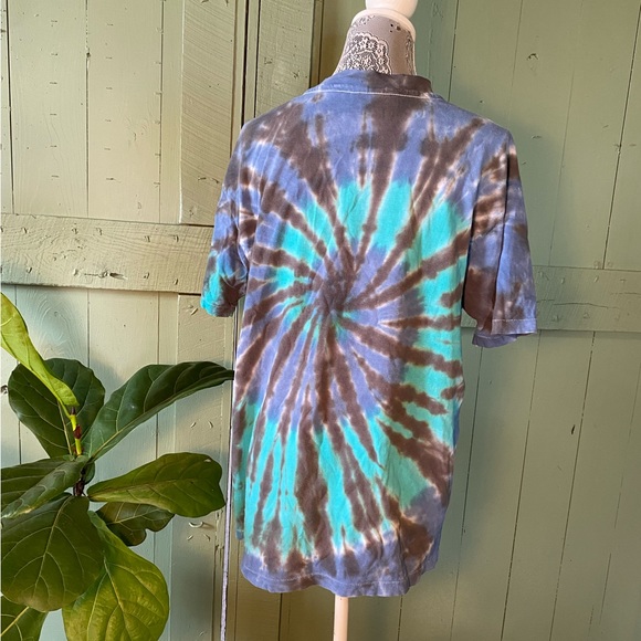 Hanes Beefy Tee 100% Cotton Single Stitch Tye Dye Tee Shirt - Picture 6 of 9